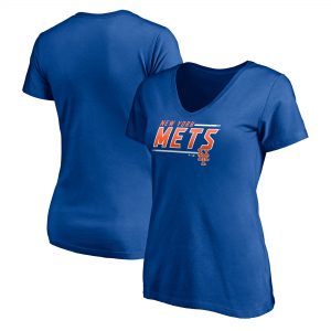 New York Mets Women’s Royal Mascot In Bounds V-Neck T-Shirt