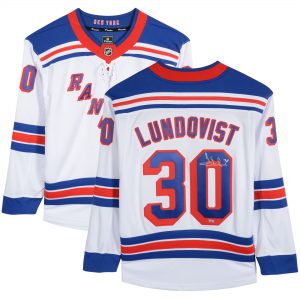 Henrik Lundqvist New York Rangers Autographed White Fanatics Breakaway Jersey