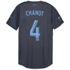 Maxime Chanot New York City FC Autographed Match-Used Black #4 Jersey from the 2018 MLS Season