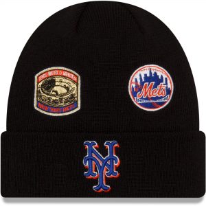 New Era New York Mets Black Champions Cuffed Knit Hat