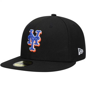 New Era New York Mets Black Cooperstown Collection Turn Back The Clock 59FIFTY Fitted Hat