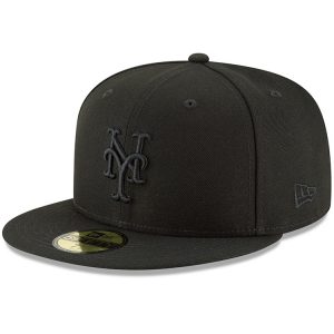 New Era New York Mets Black Primary Logo Basic 59FIFTY Fitted Hat