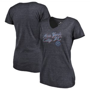 New York City FC Women’s Rising Script V-Neck Tri-Blend T-Shirt