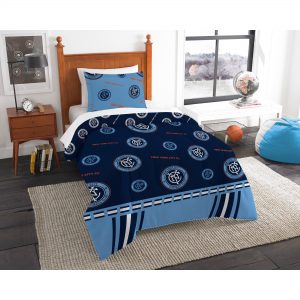 New York City FC The Northwest Company 64” x 86” Twin Comforter & Sham Set