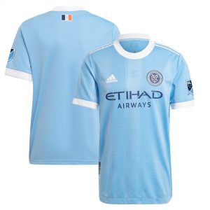 New York City FC adidas 2021 Bronx Blue Kit Authentic Jersey