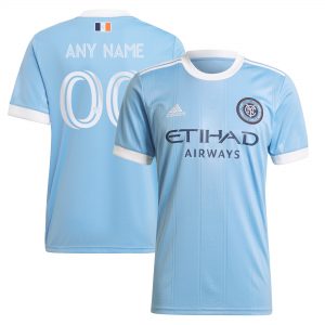 New York City FC adidas 2021 Bronx Blue Kit Replica Custom Jersey