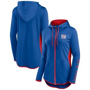 New York Giants Women’s Top Replay Colorblock Full-Zip Hoodie