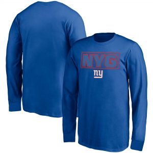 New York Giants Fanatics Branded Youth Squad Throwback Long Sleeve T-Shirt