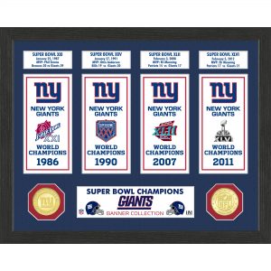 New York Giants Super Bowl Banner Collection Photo Mint