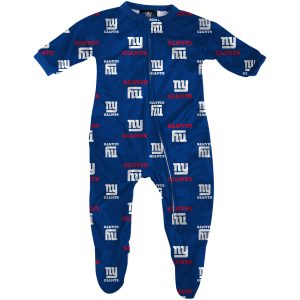 New York Giants Infant Piped Raglan Full Zip Coverall