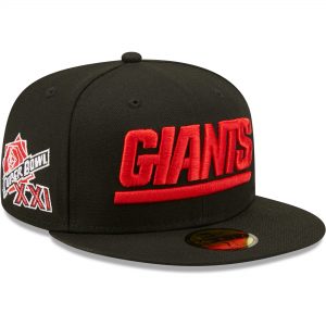 New York Giants New Era Red Undervisor Super Bowl XXI Side Patch 59FIFTY Fitted Hat