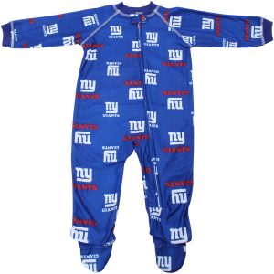 New York Giants Newborn Full Zip Raglan Coverall