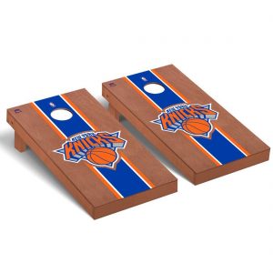 New York Knicks 2′ x 4′ Rosewood Museum Cornhole Board Set