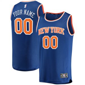 New York Knicks Fast Break Custom Replica Jersey Blue – Icon Edition