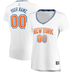 New York Knicks Women’s Fast Break Replica Custom Jersey White