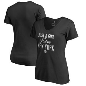 New York Knicks Women’s Just a Girl V-Neck T-Shirt