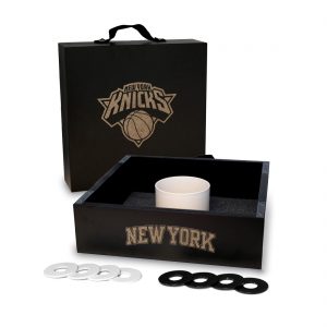 New York Knicks Onyx Stained Washer Toss Game Set