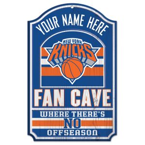 New York Knicks WinCraft Personalized 11” x 17” Fan Cave Wood Sign