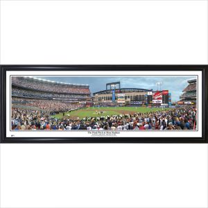 New York Mets 39” x 13.5” The Final Pitch at Shea Stadium Standard Framed Panorama