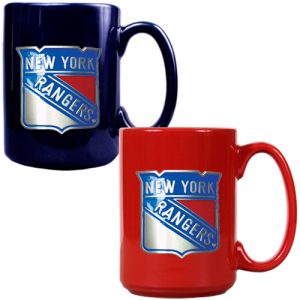 New York Rangers 15oz. Coffee Mug Set – Blue/Red