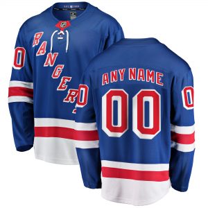 New York Rangers Home Breakaway Custom Jersey – Blue