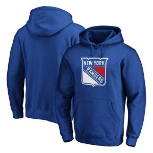 New York Rangers Primary Team Logo Fleece Pullover Hoodie – Blue