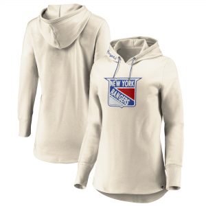 New York Rangers Women’s True Classics Signature Fleece Pullover Hoodie – Oatmeal