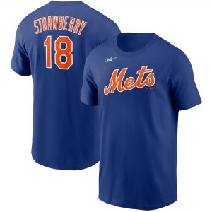 Nike Darryl Strawberry New York Mets Royal 1986 World Series 35th Anniversary T-Shirt