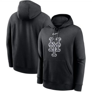 Nike New York Mets Black Fashion Logo Club Pullover Hoodie