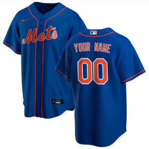 Nike New York Mets Royal Alternate Replica Custom Jersey