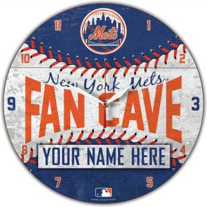 WinCraft New York Mets Personalized 14” Round Wall Clock